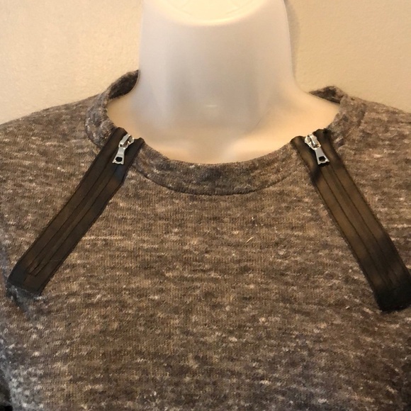 𝅺J Brand zippered sweatshirt leather detail size S - Picture 2 of 6